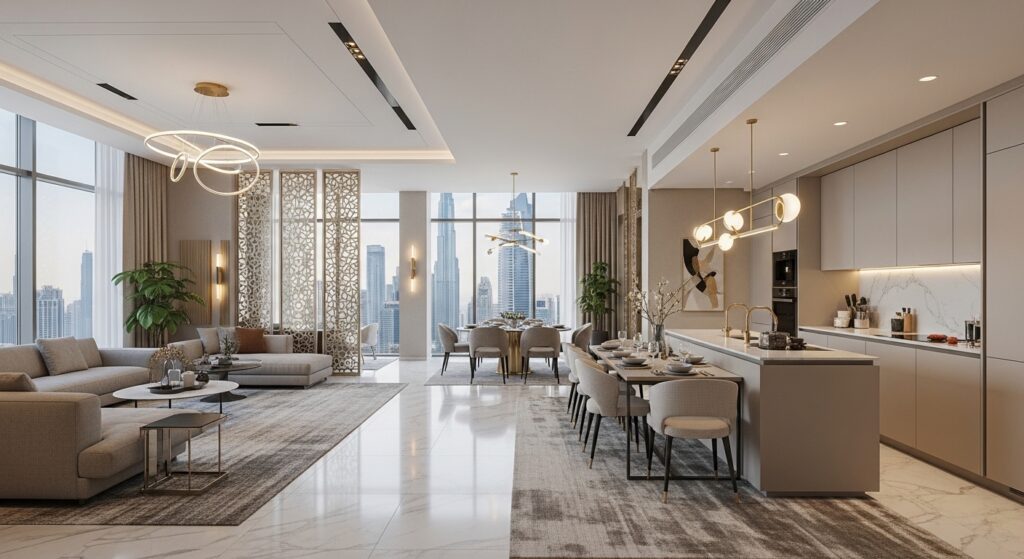 Open Plan Apartment Design Dubai