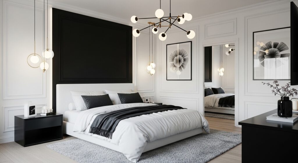 Black and White Bedroom